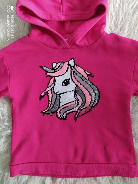 Dievčenská mikina s premienacim obrazkom, h&m,110