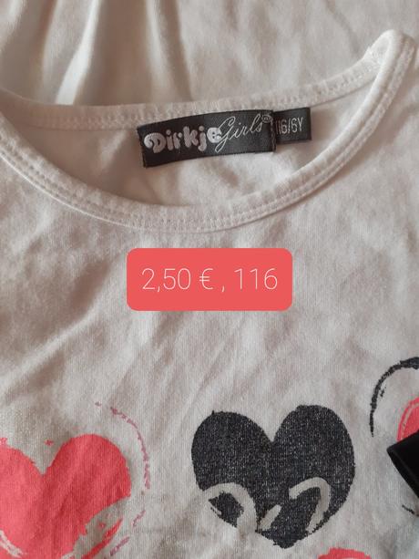 Balik dievčenských tričiek cca 122, 122–134