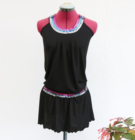 Dievčenská tunika s flitrami 152-158, 152