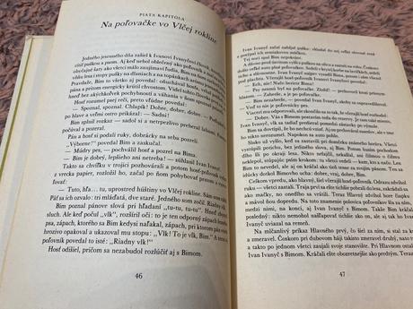 Krásna stará retro kniha biely bim čierne ucho,