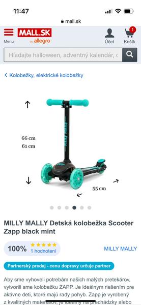 Kolobežka pre 2,5-ročného syna