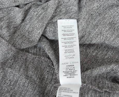 Šedé melírované tričko s krátkym rukávom, new look,l