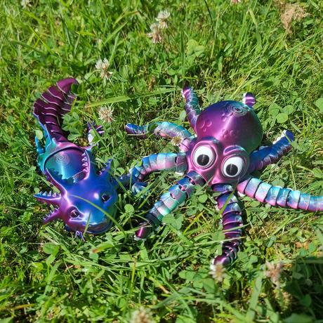 3d axolotl s pohyblivými časťami, 