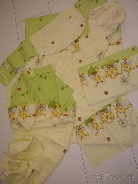 Set do postieľky s baldachýnom včely, šírka (cm): 50,dĺžka (cm): 100