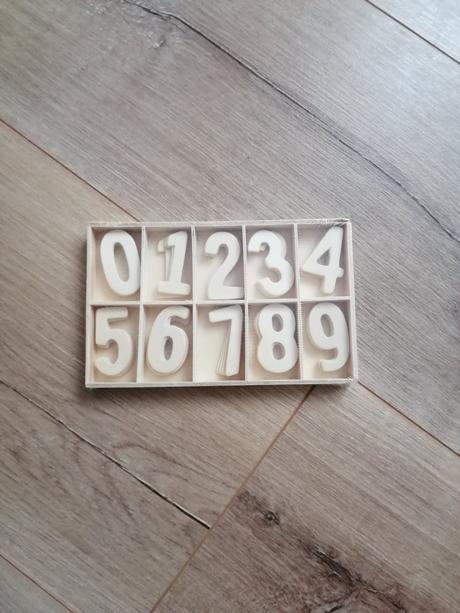 Drevené čísla montessori, 