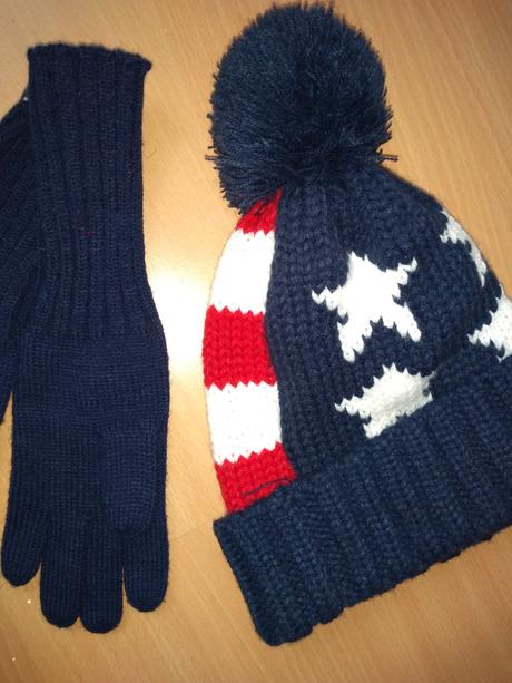 Čiapka a rukavice, blue base