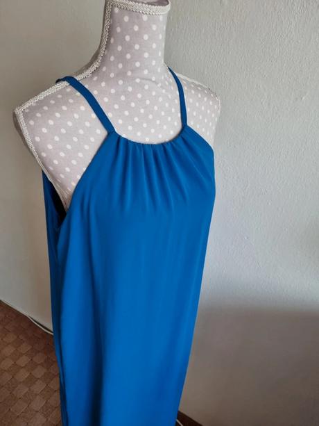 Jasnomodré padavé šaty veľ. 40, 40