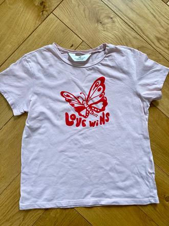 Tricko hm s motylom, h&m,134