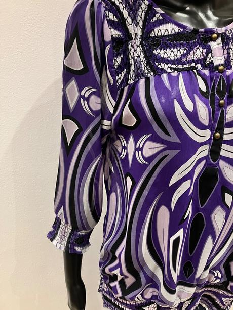 Dámska fialová vzorovaná blúzka s.oliver (m), s.oliver,m