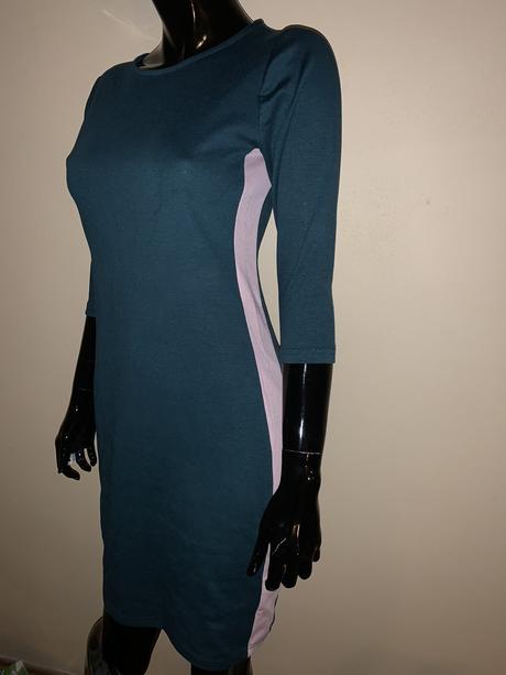 Smaragdové šaty s pruhom, reserved,s