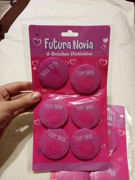 Odznaky pre budúce nevesty, ružové, 6 ks., 
