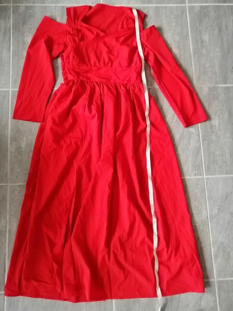 Červené ľahké maxi šaty lindex vm, lindex,m