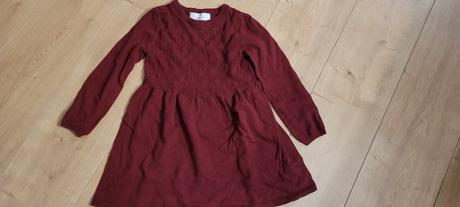 Bordove saty h&m 110/116, h&m,110