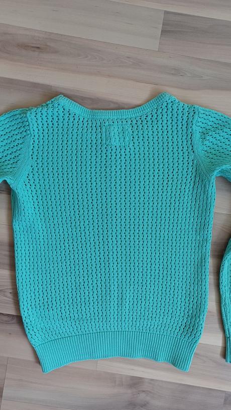 Dierkovaný sveter v mentolovej farbe, h&m,158