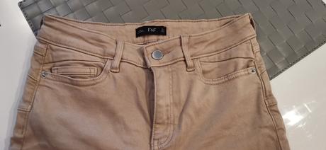 Béžové elastické rifle nové, f&f,36
