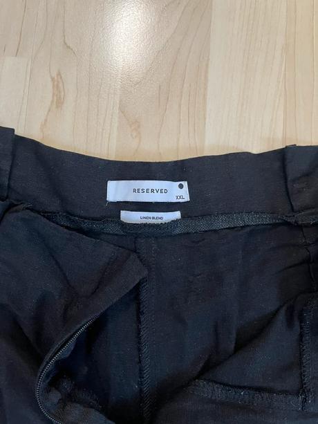 Čierne ľanove kratasy reserved xxl, reserved,xxl
