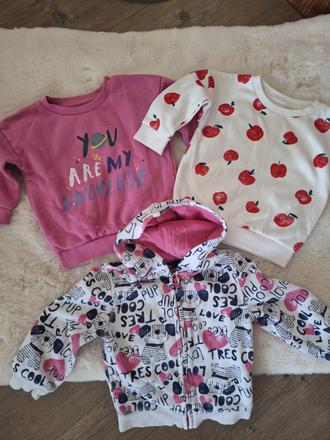 3 krat mikina velkost 80, primark,80