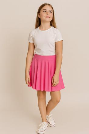 Dievčenská ružová kruhová sukňa, 140 / 146