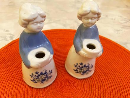 Porcelánové svietniky 2 ks,