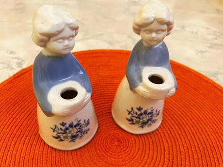 Porcelánové svietniky 2 ks,