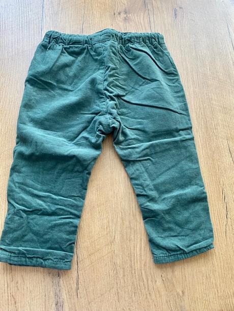 Podšité menčestrové nohavice, h&m,80