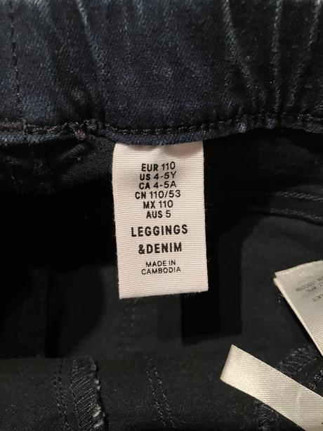 Rifľové legíny, h&m,110