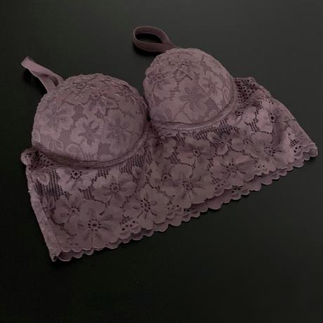 Krajkovaná braletka vystužená s kosticami push up, h&m,75a