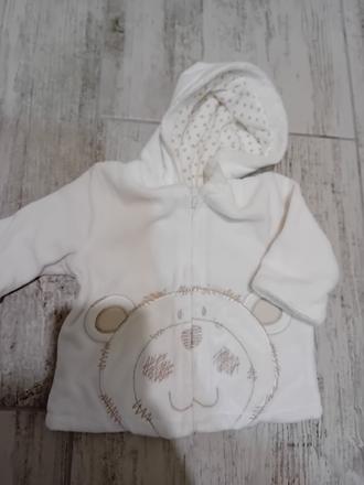 Velurova mikina na zips top stav, 56