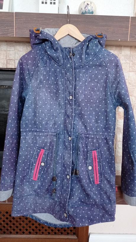 Mikina bunda prechodná dlhšia gulicky, l