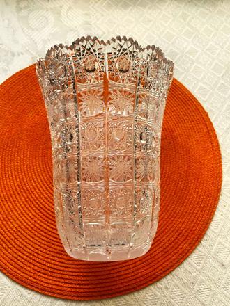 Masívna kryštálová váza bohemia,