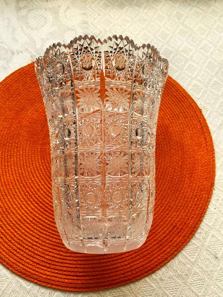 Masívna kryštálová váza bohemia, 