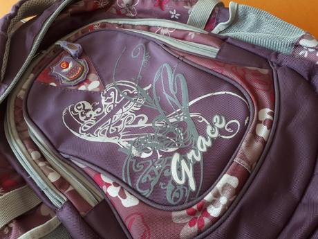 2ks fialove rovnake ruksaky skolske tasky grace, 