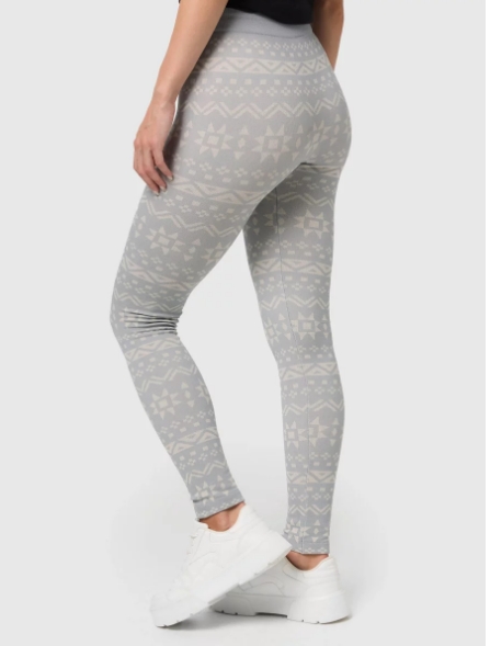 Zateplené legíny, vzorované, 40 / 42 / l / m