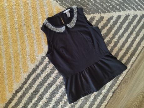 Top s trblietavým golierikom, h&m,36