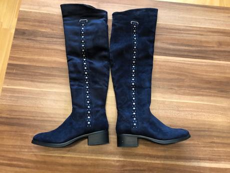 Vysoke modre prechodne cizmy, graceland,36