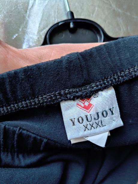 Čierne 3/4 legíny s čipkou, xxxl