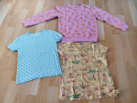 Predám trická, plus grátis pulóvrik č.128, sinsay,134