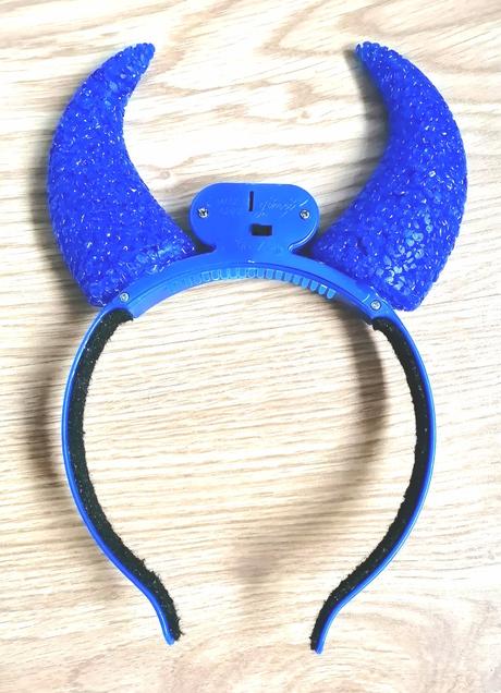 Blikajúce čertíkovské rožky - čelenka,