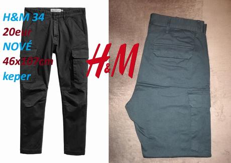 Cargo nohavice hm (kapsáče), h&m,34 / l