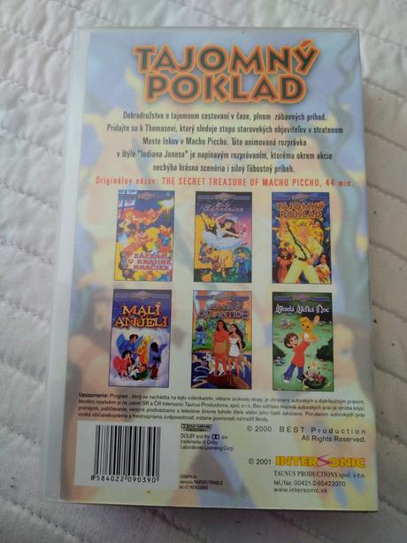Retro rozprávka tajomný poklad na vhs, 
