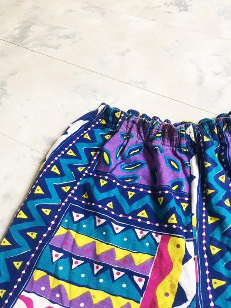 Bavlnené tričkové etno kraťasy, l