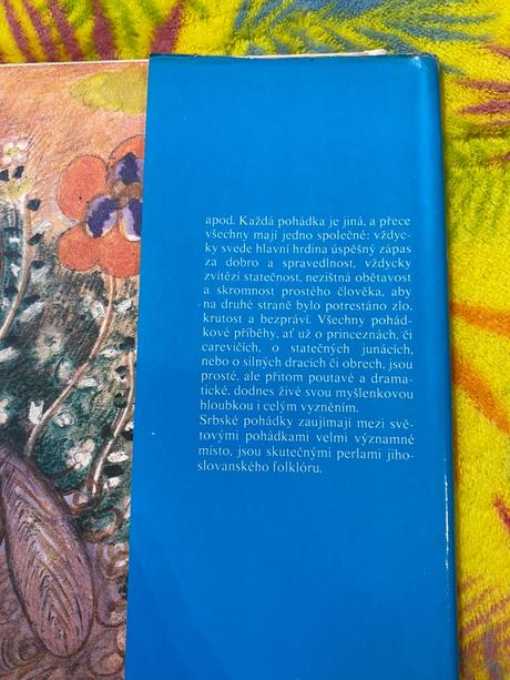 Stará retro kniha čarodějný prsten srbské pohádky,