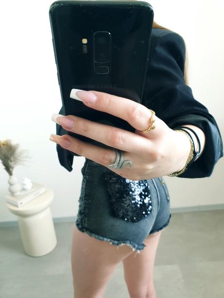 Rifľové kraťasy s flitrami s/m, s