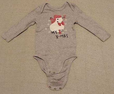 Vianočné body sivé snehuliak 62/68, lupilu,62