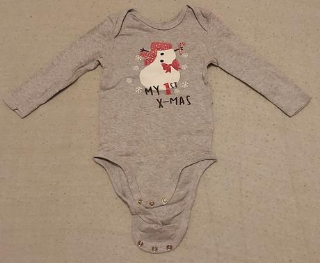 Vianočné body sivé snehuliak 62/68, lupilu,62