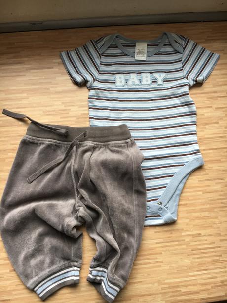 Velurova supravka s bodynkom old navy, h&m,74