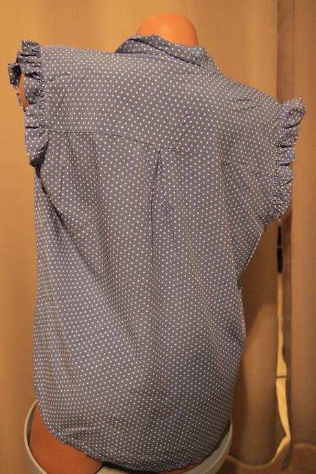 Modrá bodkovaná blúzka, l/xl, l