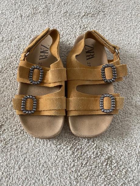 Kožené sandalky, zara,27