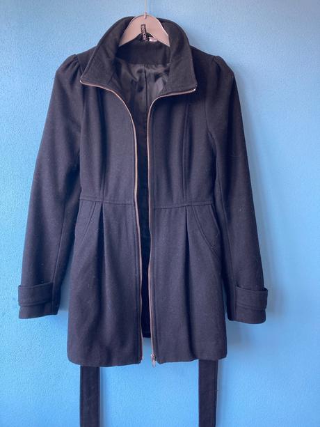 Čierny kabat, h&m,34