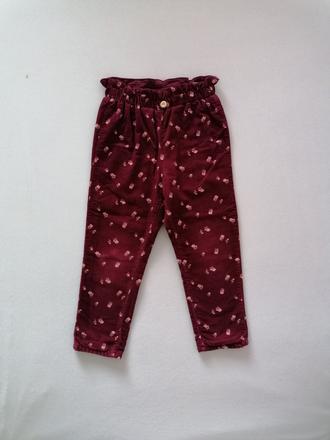 Zateplene nohavice menčestrove, h&m,98